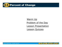 6-6 Percent of Change