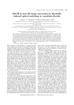 Mid-IR to near-IR image conversion by thermally induced optical