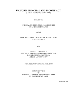 uniform principal and income act
