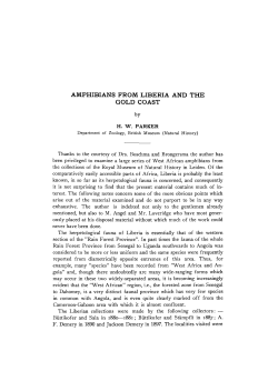 amphibians from liberia and the gold coast