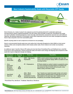 Charm ATP Swab Recycling Information