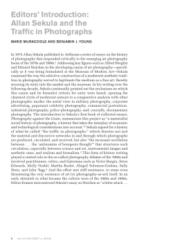 Editors` Introduction: Allan Sekula and the Traffic in Photographs