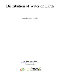 Distribution of Water on Earth - CK