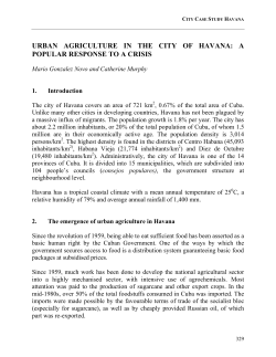 URBAN AGRICULTURE IN THE CITY OF HAVANA: A POPULAR
