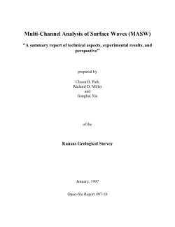 Multi-Channel Analysis of Surface Waves (MASW)