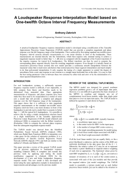 A Loudspeaker Response Interpolation Model based on One