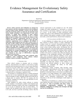 Evidence Management for Evolutionary Safety Assurance and