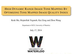 High Dynamic Range Image Tone Mapping By Optimizing Tone