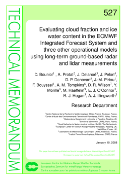 Evaluating cloud fraction and ice water content in the ECMWF