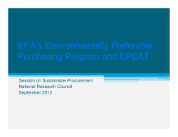 EPEAT and Green Purchasing for Electronics