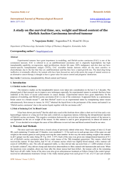 A study on the survival time, sex, weight and blood