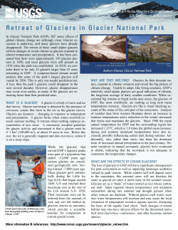 Glacier Recession - Crown of the Continent Research Learning Center