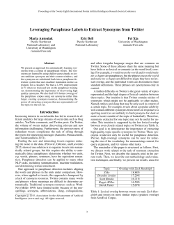 Leveraging Paraphrase Labels to Extract Synonyms from Twitter