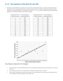 4.1.3: The Equation of the Best Fit Line HW