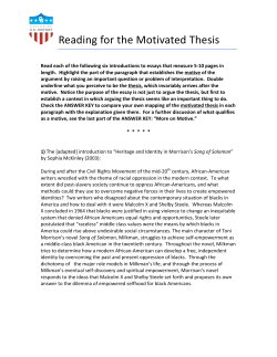 Reading for the Motivated Thesis