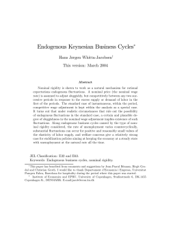 Endogenous Keynesian Business Cycles&lowast;