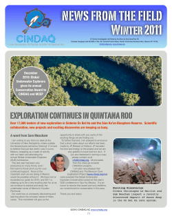 NEWS FROM THE FIELD Winter 2011