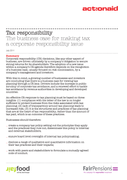 Tax Responsibility