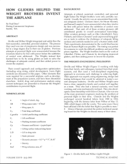 HOW GLIDERS HELPED THE WRIGHT BROTHERS INVENT