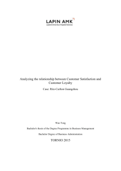 Analyzing the relationship between Customer Satisfaction