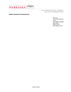 Cover Letter Native American Freemasonry
