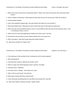 Frankenstein or The Modern Prometheus by Mary Wollstonecraft