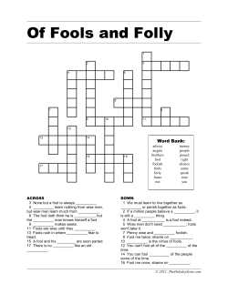 Of Fools and Folly