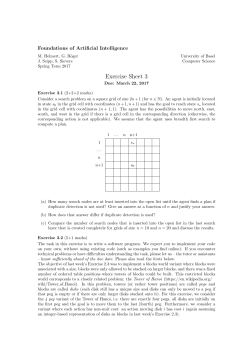 Exercise Sheet 3 - University of Basel