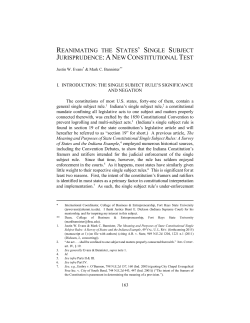 A New Constitutional Test - OpenSIUC