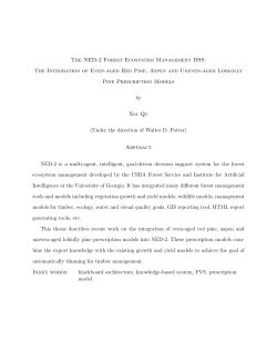 The NED-2 Forest Ecosystem Management DSS