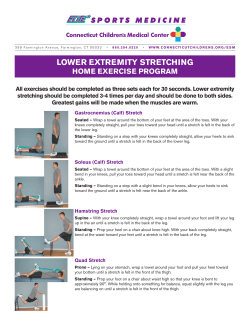 lower extremity stretching - Connecticut Children`s Medical Center