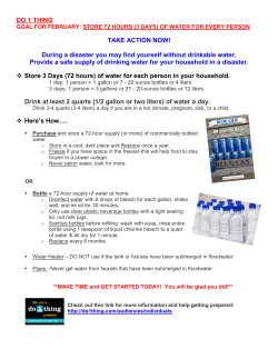2017 February &ndash; 72 Hours of Water