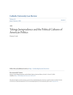 Takings Jurisprudence and the Political Cultures of American Politics