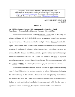 The Supreme Court of the State of Colorado