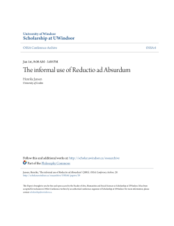 The informal use of Reductio ad Absurdum