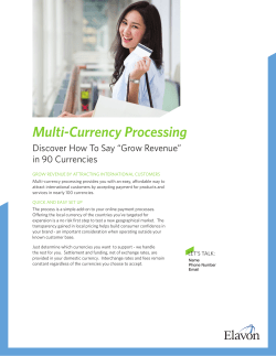 Multi-Currency Processing