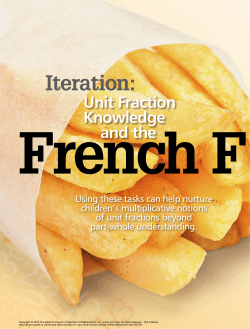 Iteration: Unit Fraction Knowledge and the French Fry Tasks Reflect