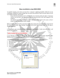 Map consolidation using CBMS-NRDB