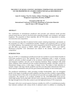 THE EFFECT OF NICKEL CONTENT, SINTERING TEMPERATURE