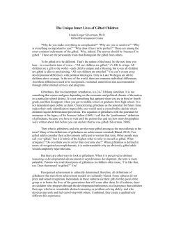 The Unique Inner Lives of Gifted Children