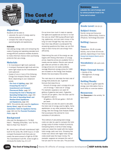 The Cost of Using Energy