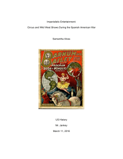 Imperialistic Entertainment: Circus and Wild West Shows During the