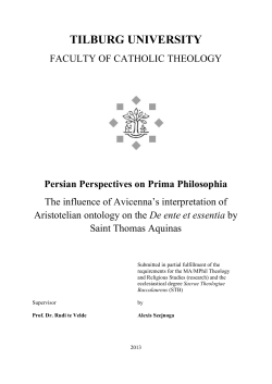 De ente et essentia - Tilburg University