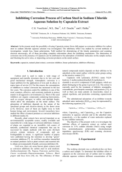 Inhibiting Corrosion Process of Carbon Steel in Sodium Chloride
