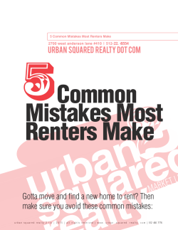page two - 7 common mistakes most renters make