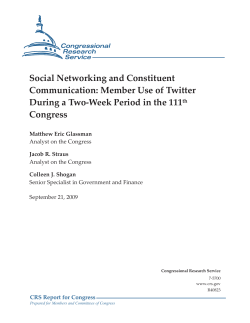 Social Networking and Constituent Communication