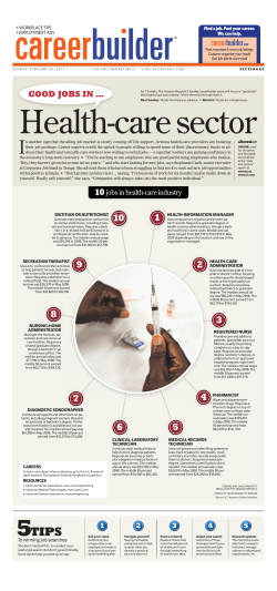 Good jobs in health care