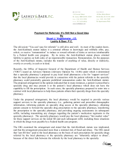 Payment for Referrals: It`s Still Not a Good Idea By Stuart J