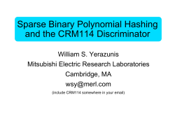 Sparse Binary Polynomial Hashing and the CRM114 Discriminator