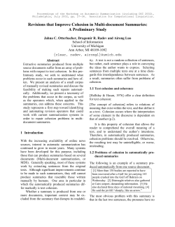 Revisions that Improve Cohesion in Multi-document